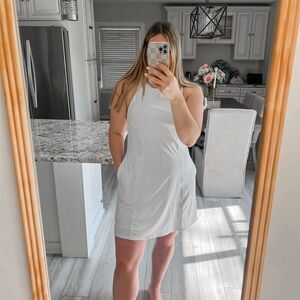 All In Motion Women's White Racerback Exercise Dress Size Large Short Ca…